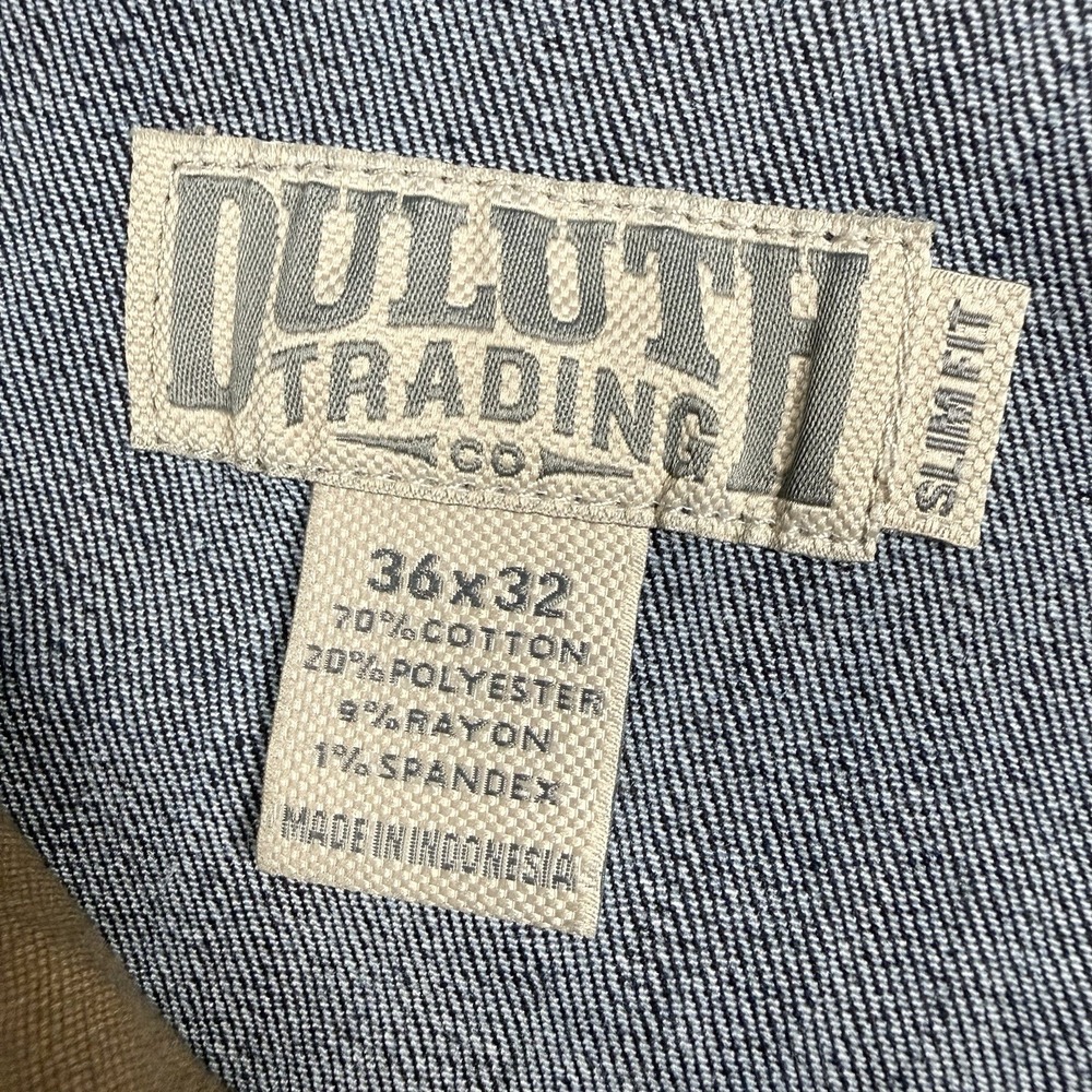 Duluth Trading Co Ballroom Double Flex Jeans Men 36x32 Slim Fit Dark Wash EUC - Picture 9 of 12